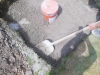 Der Beton wurde glattgestrichen
